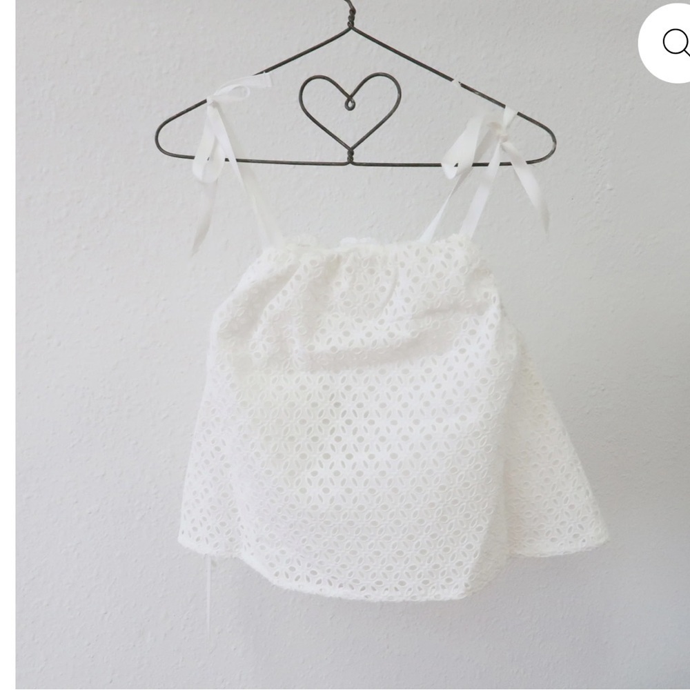 For Love And Lemons White Lace Camisole kids label lil lemons